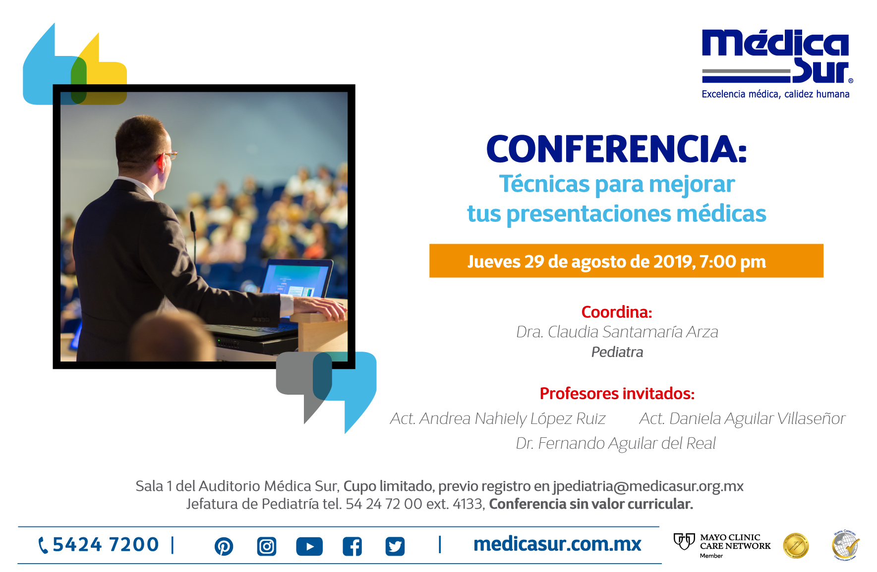 CONFERENCIA: T�cnicas para mejorar tus presentaciones m�dicas